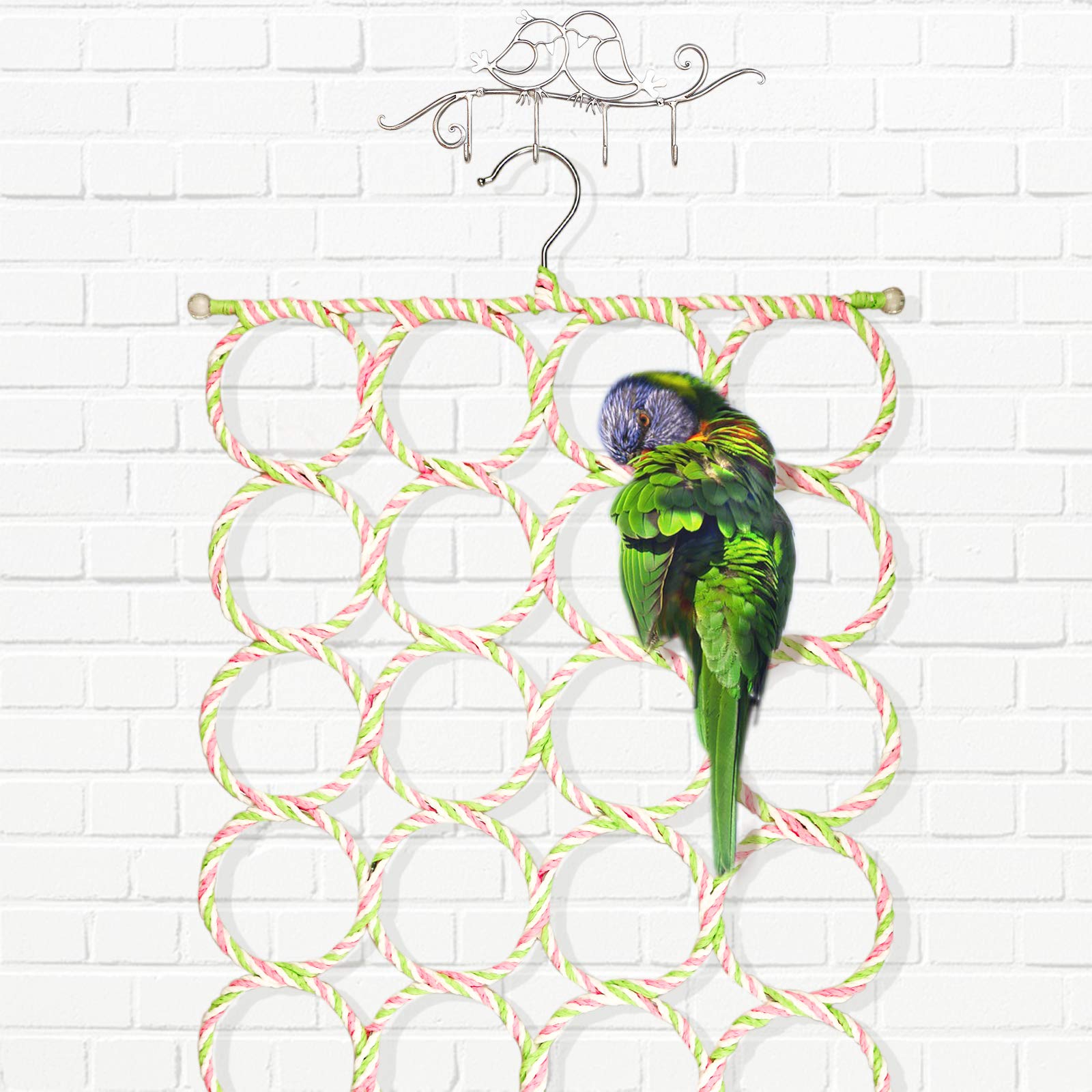 Versatile use for outdoor or free-range birds with secure hanging setup.