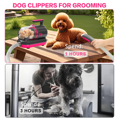 S7 compact pet hair collection system keeps floors clean after grooming.