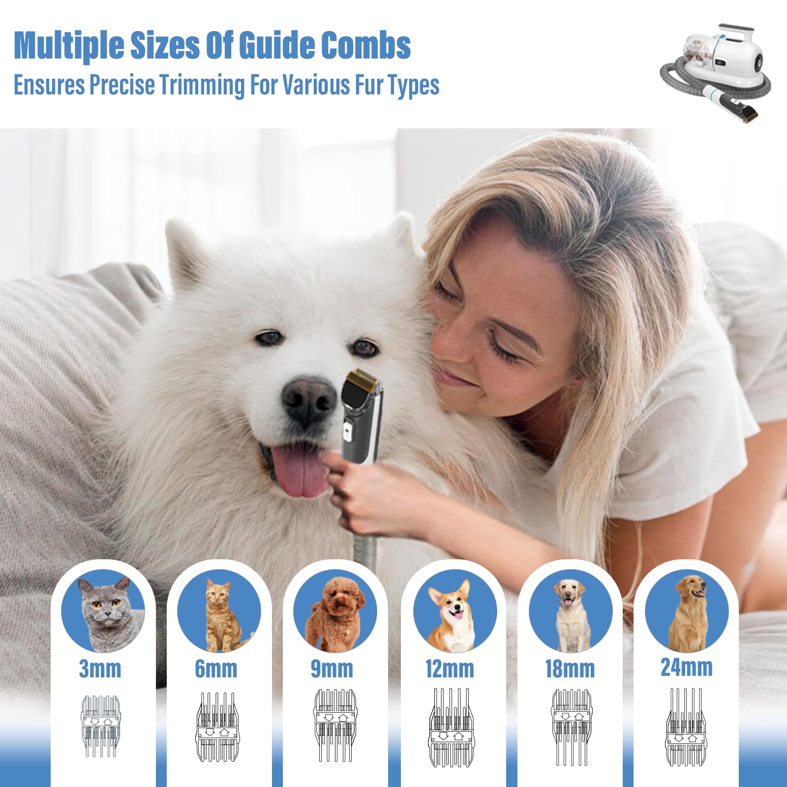 S7 large dust container design simplifies cleanup after grooming sessions.