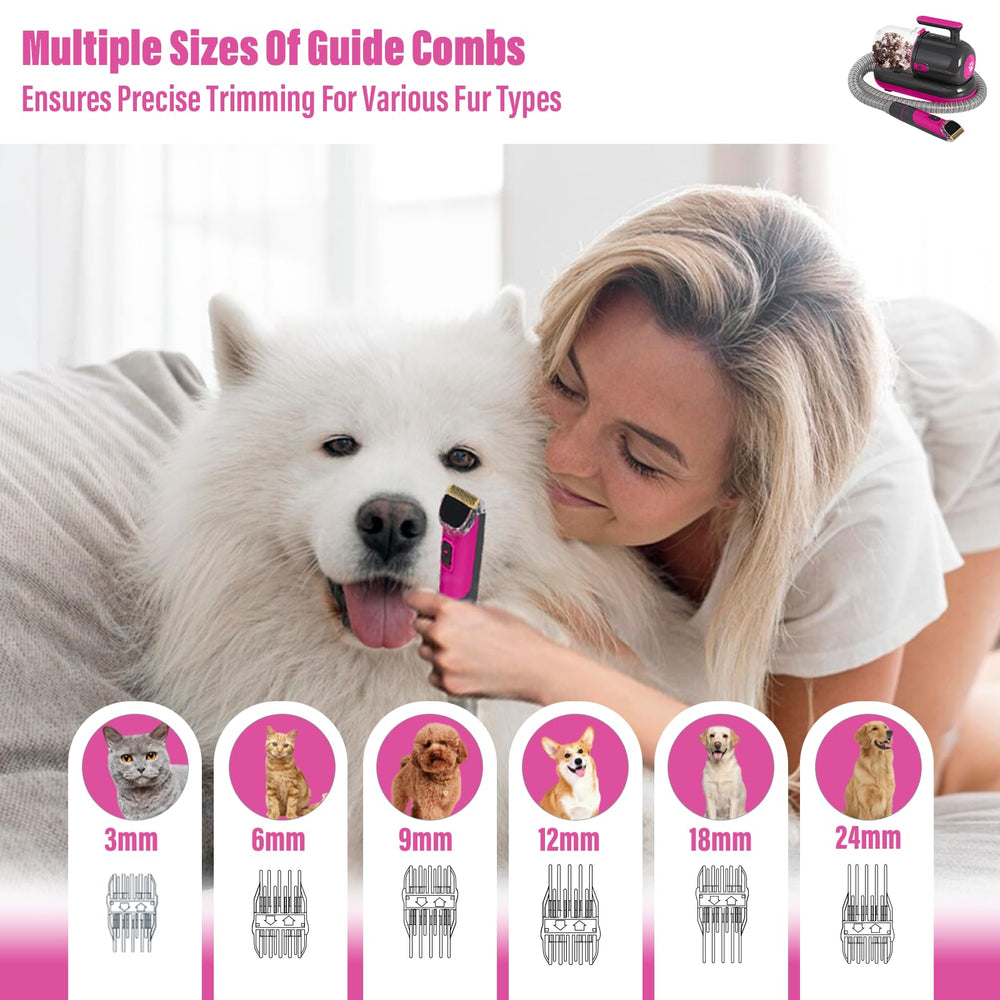 S7 easy-to-empty dust container simplifies post-groom cleanups.
