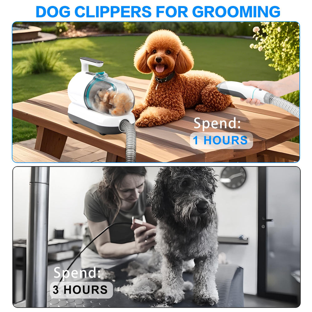 S7 dog grooming vacuum set for indoor use keeps noise low and pets calm.