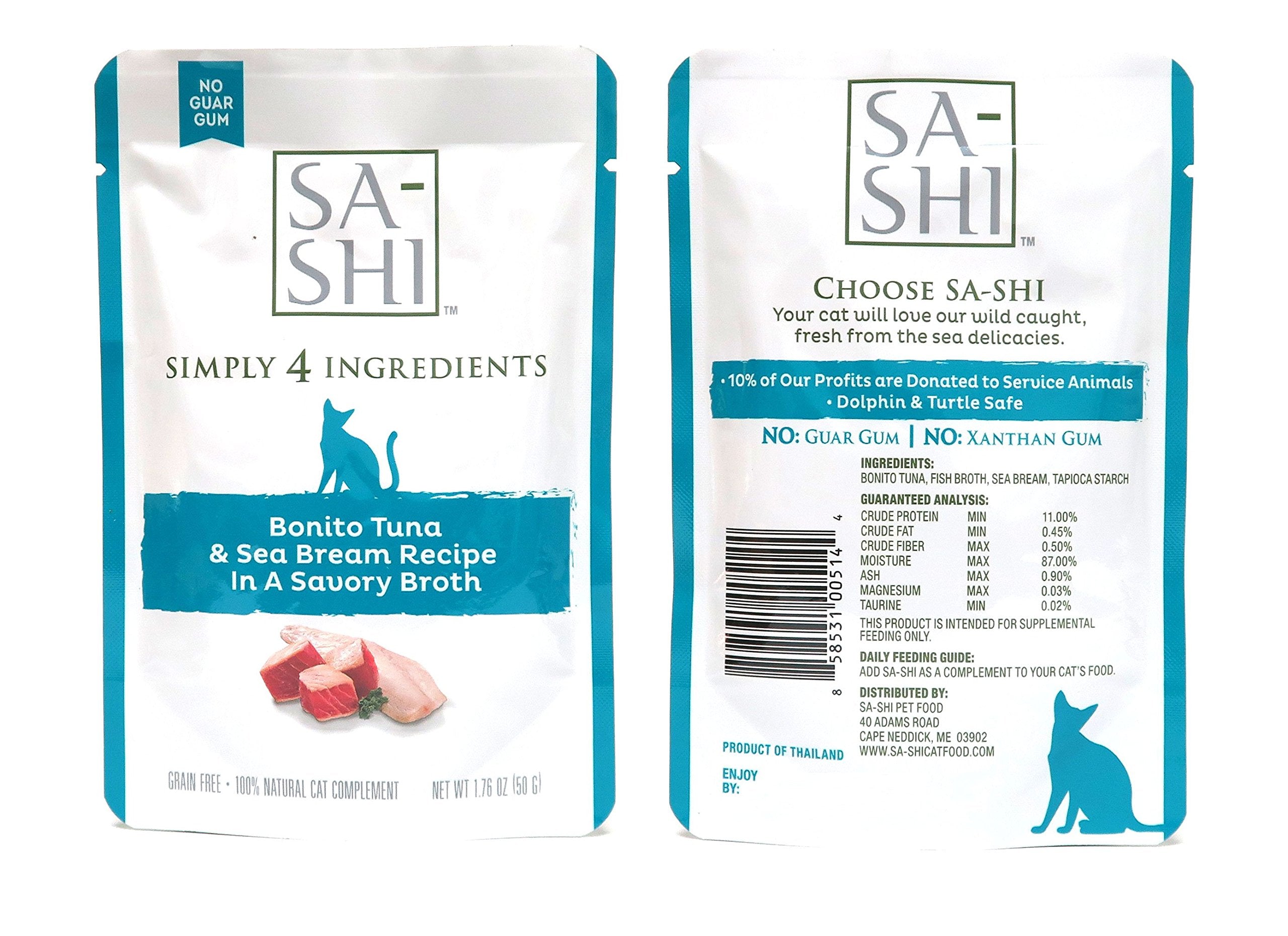 Sa-Shi Bonita Tuna & Sea Bream pouch in savory broth for protein variety