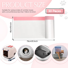 Sabary jumbo kitty pan liners sized 31x18 inches fit most boxes