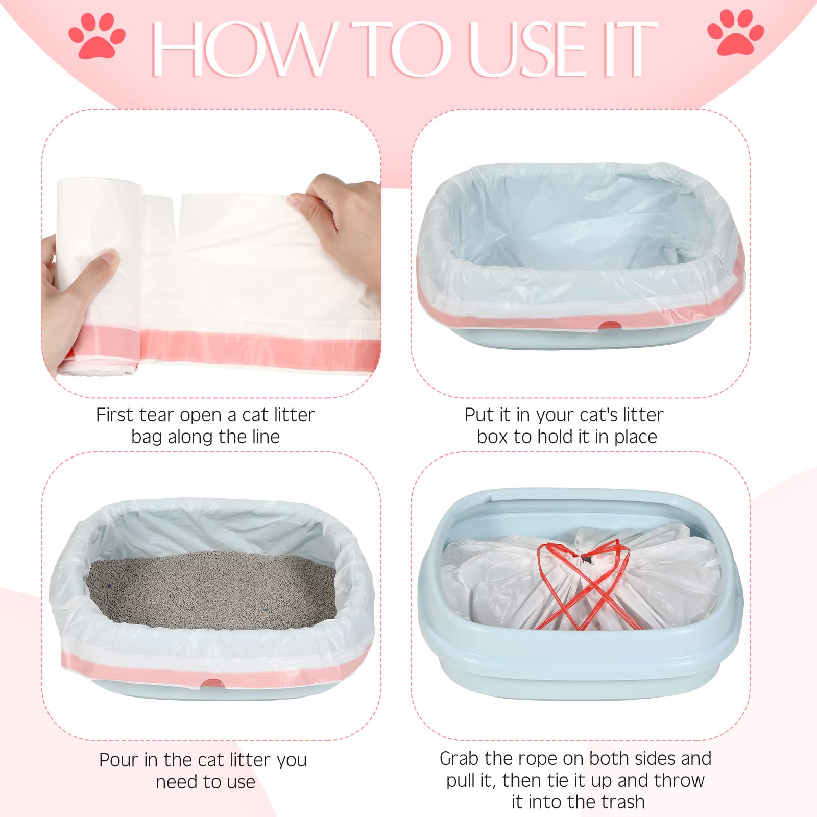 Sabary pre-cut drawstring liners simplify setup and disposal