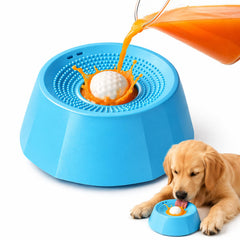 Sadaug rotating treat ball lick bowl promotes slower eating and mental engagement