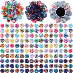 Sadnyy dog collar flowers tie-dye 8cm bow enhances collar styling for photos.