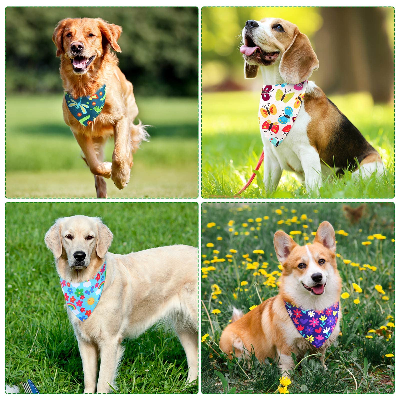 Sadnyy large-dog friendly bandana size fits bigger breeds comfortably.