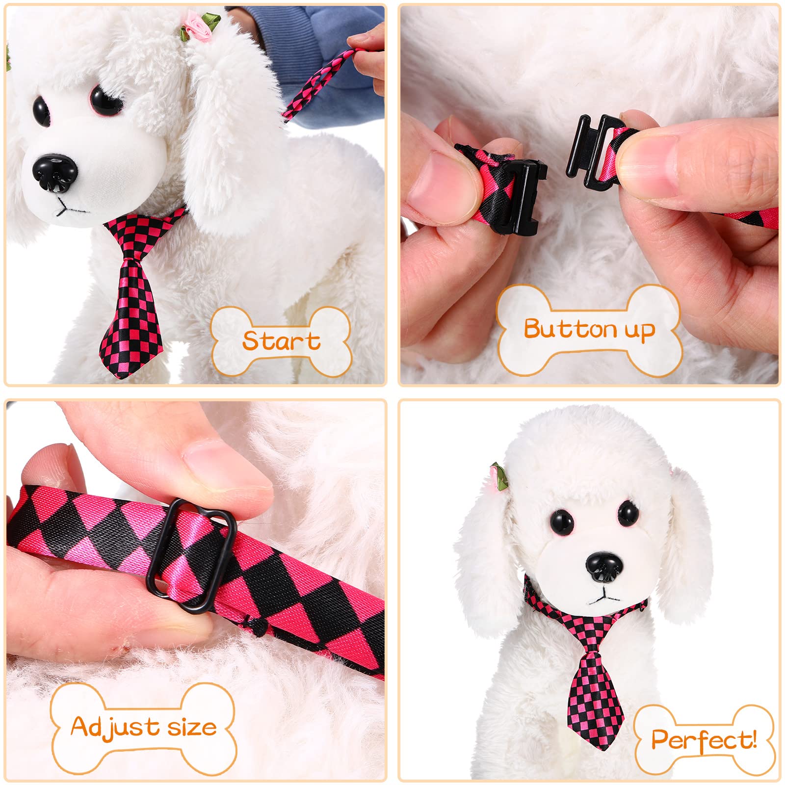 Sadnyy neck ties provide easy, safe daily wear for pets.