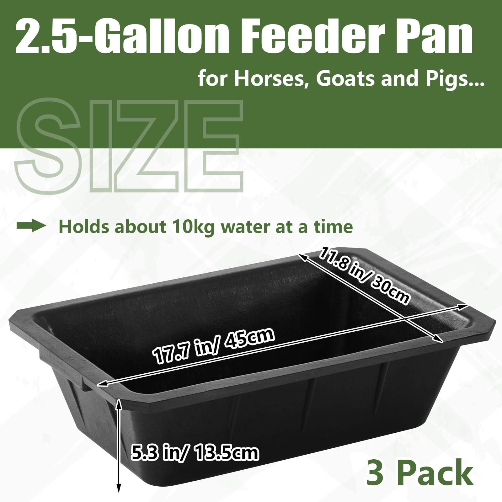 Sadnyy rubber feeder pan heavy duty close-up highlights thick, durable material.