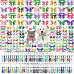 Sadnyy Hawaii dog bow ties on display for festive outings.