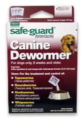 SAFE-GUARD Guard Canine dewormer pack for large dogs with 4-gram tablets