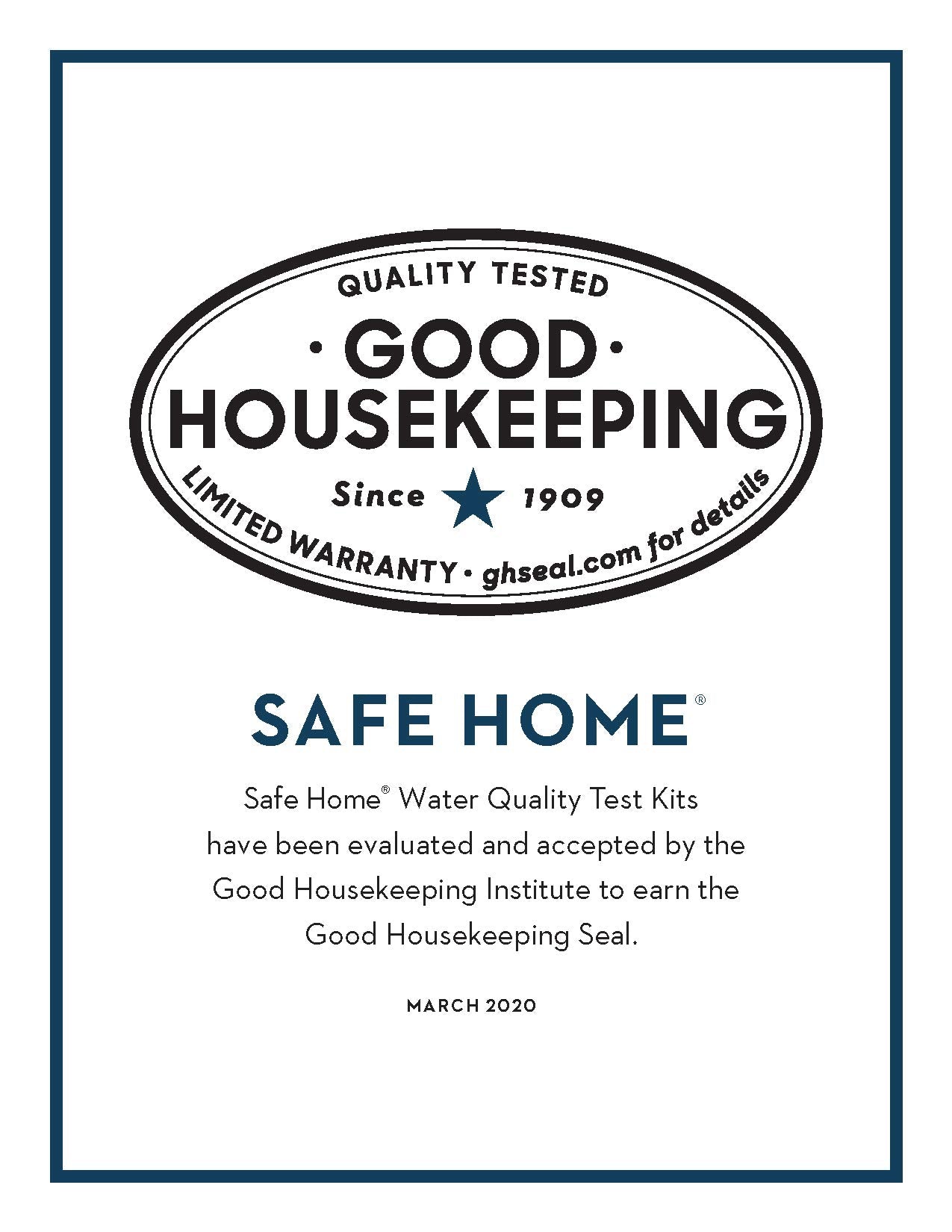 Safe Home detects 50 coliform species including E. coli in water.
