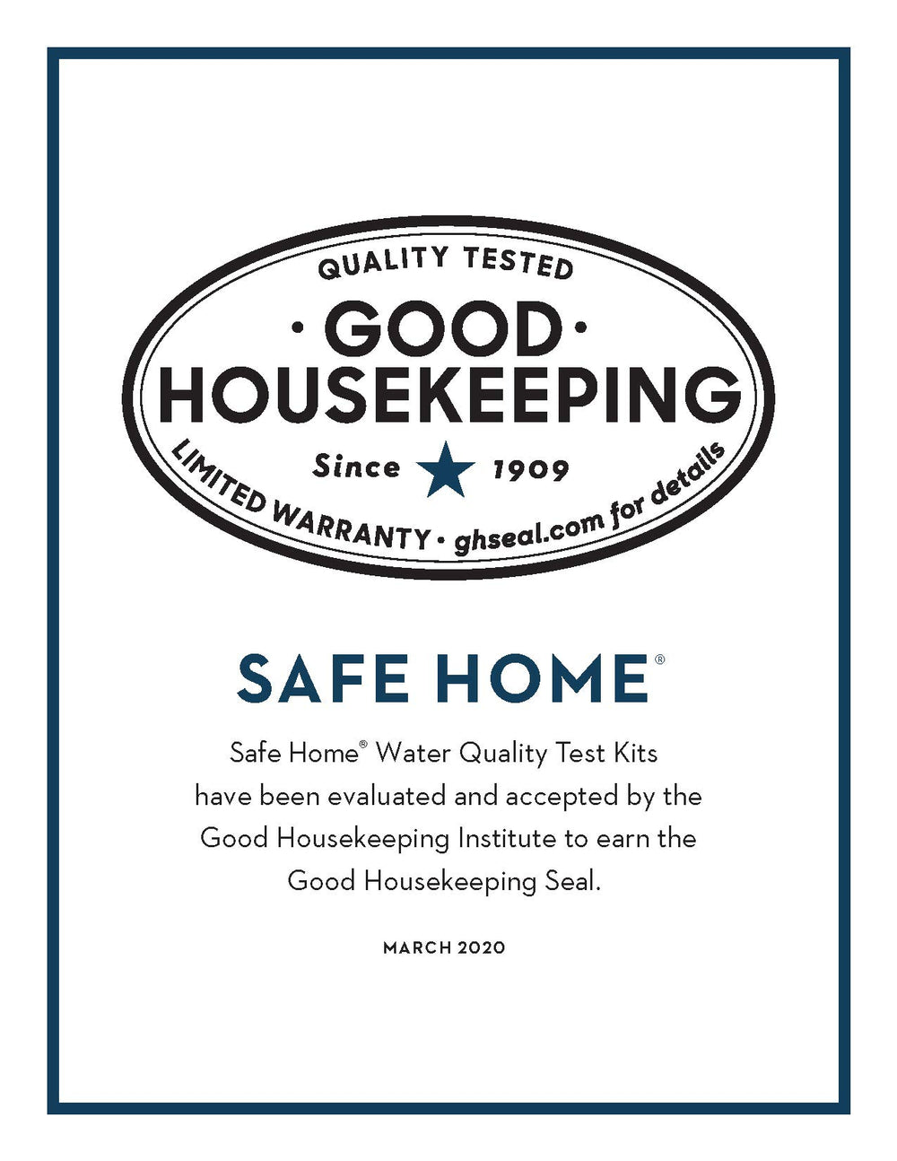 Safe Home detects 50 coliform species including E. coli in water.