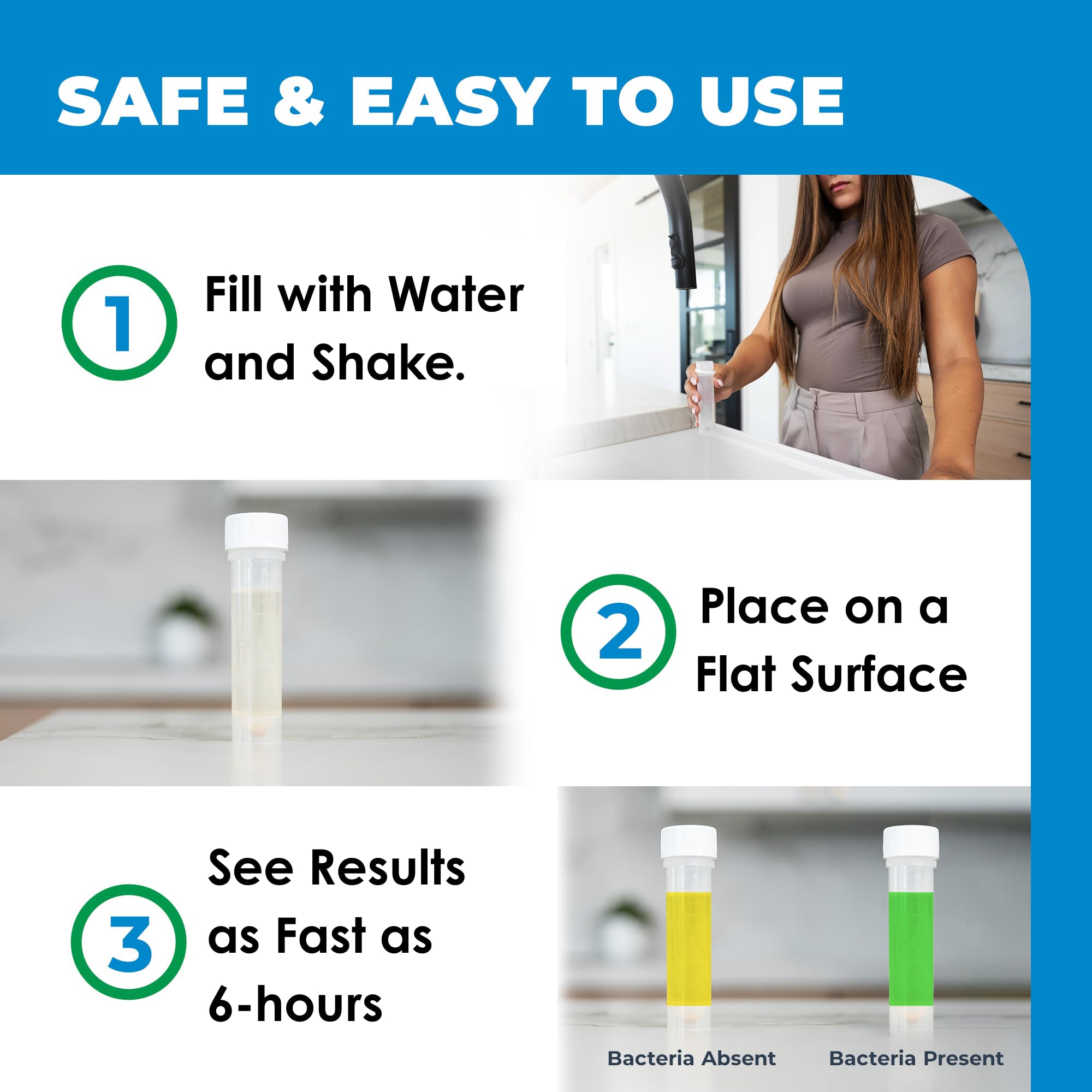 Safe Home EPA-certified DIY test kit for accurate at-home water testing.