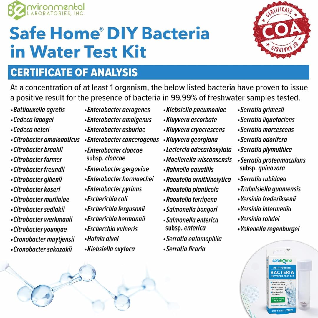 Safe Home third-party sterilized kit with contamination-free testing.