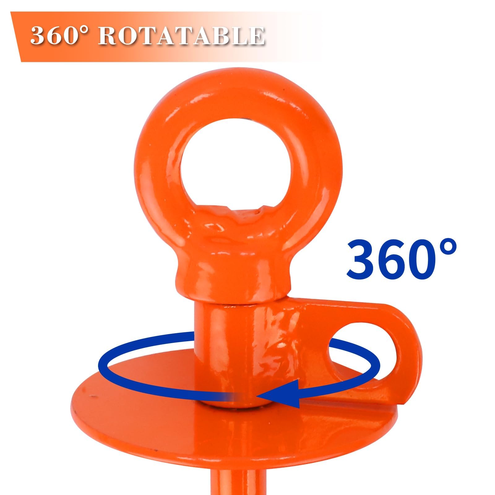 Safetect tapered helix design screws easily into sand and soil for a firm hold.