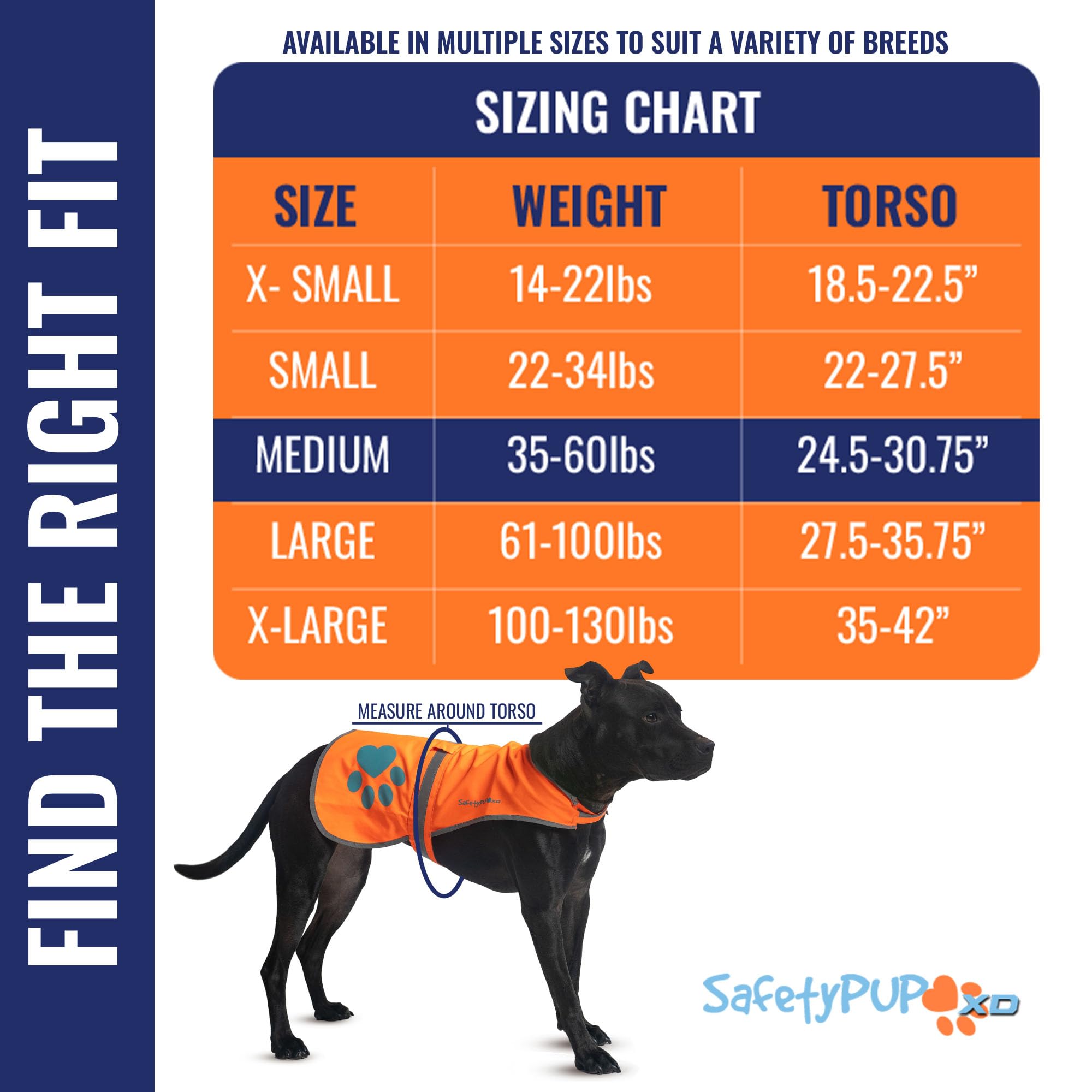 SafetyPUP XD Blaze Orange vest increases daytime safety