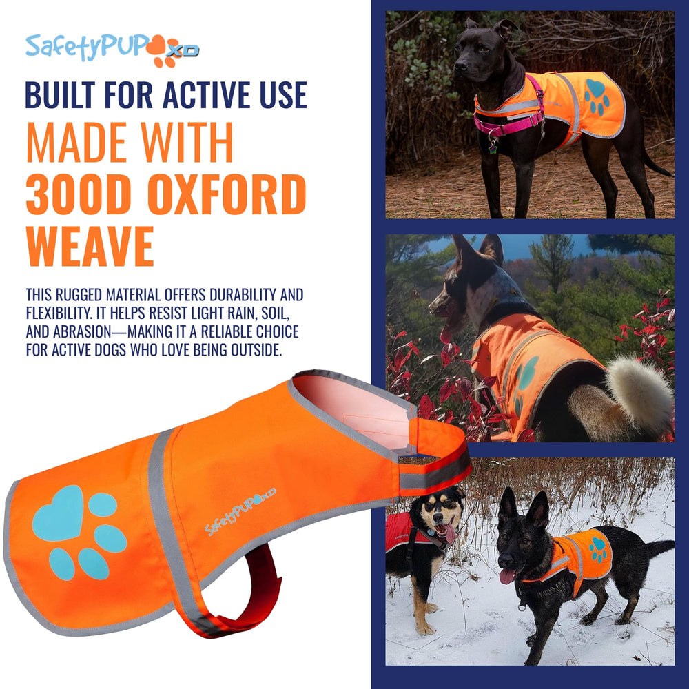 SafetyPUP XD reflective dog vest large size fits dogs 61–100 lbs.