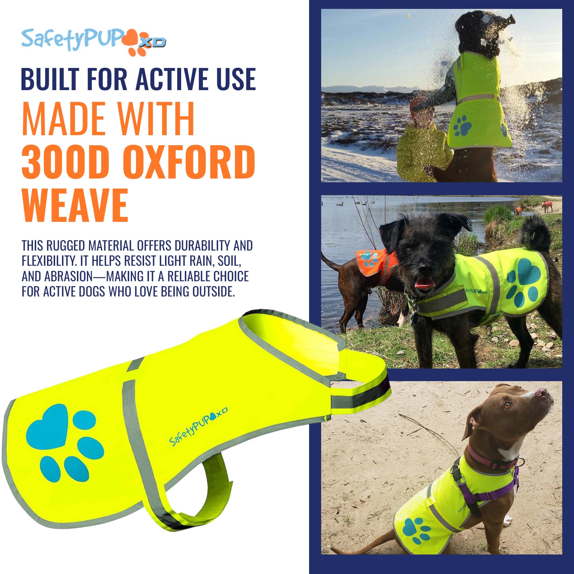SafetyPUP XD harness-compatible vest designed to wear under any harness