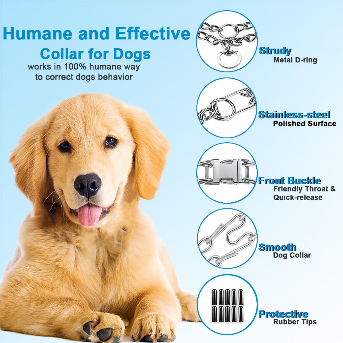 Safiman adjustable neck 13-17 collar ensures comfy fit as your dog grows