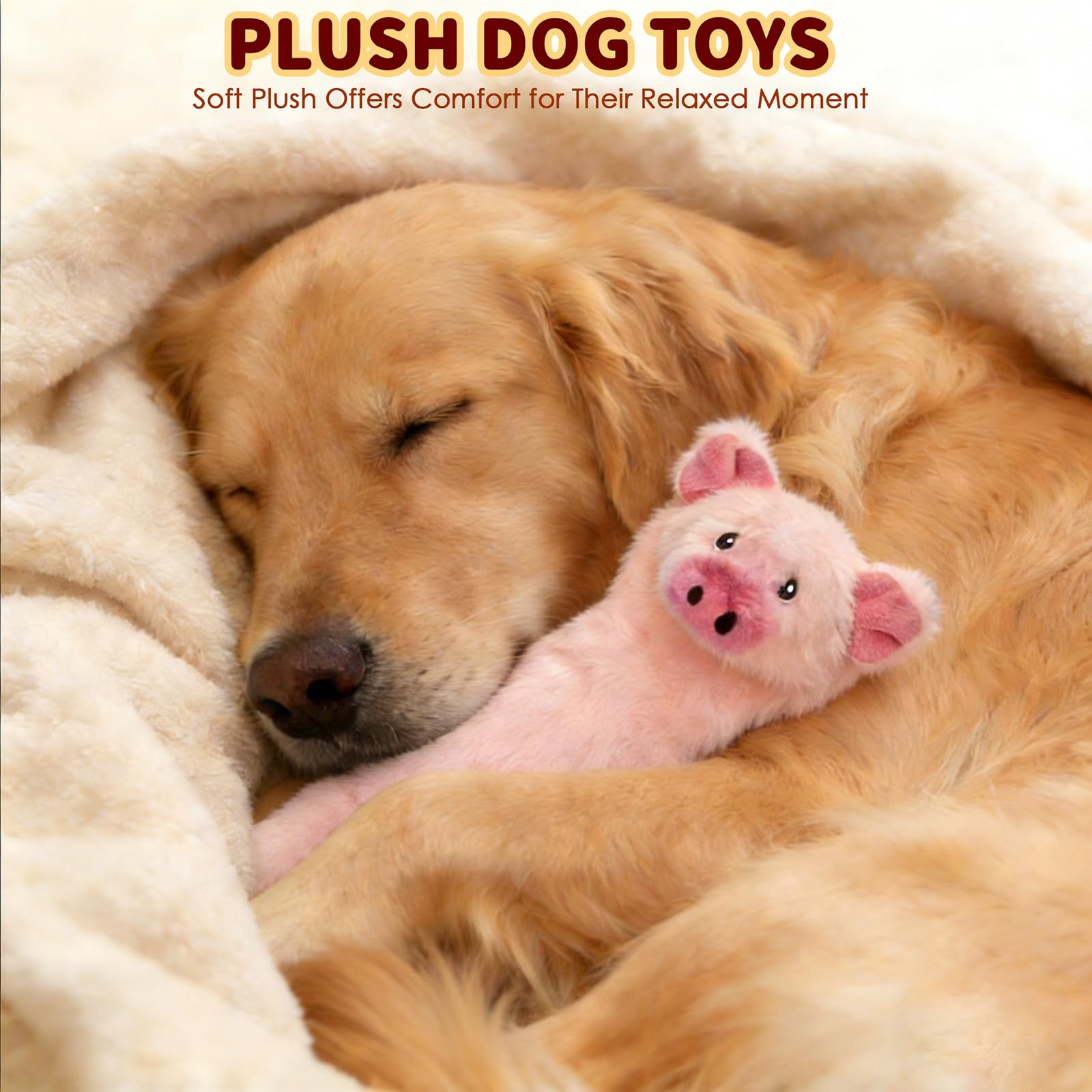 Sagildoq squeaker crinkle dog toy pack captures attention during playtime
