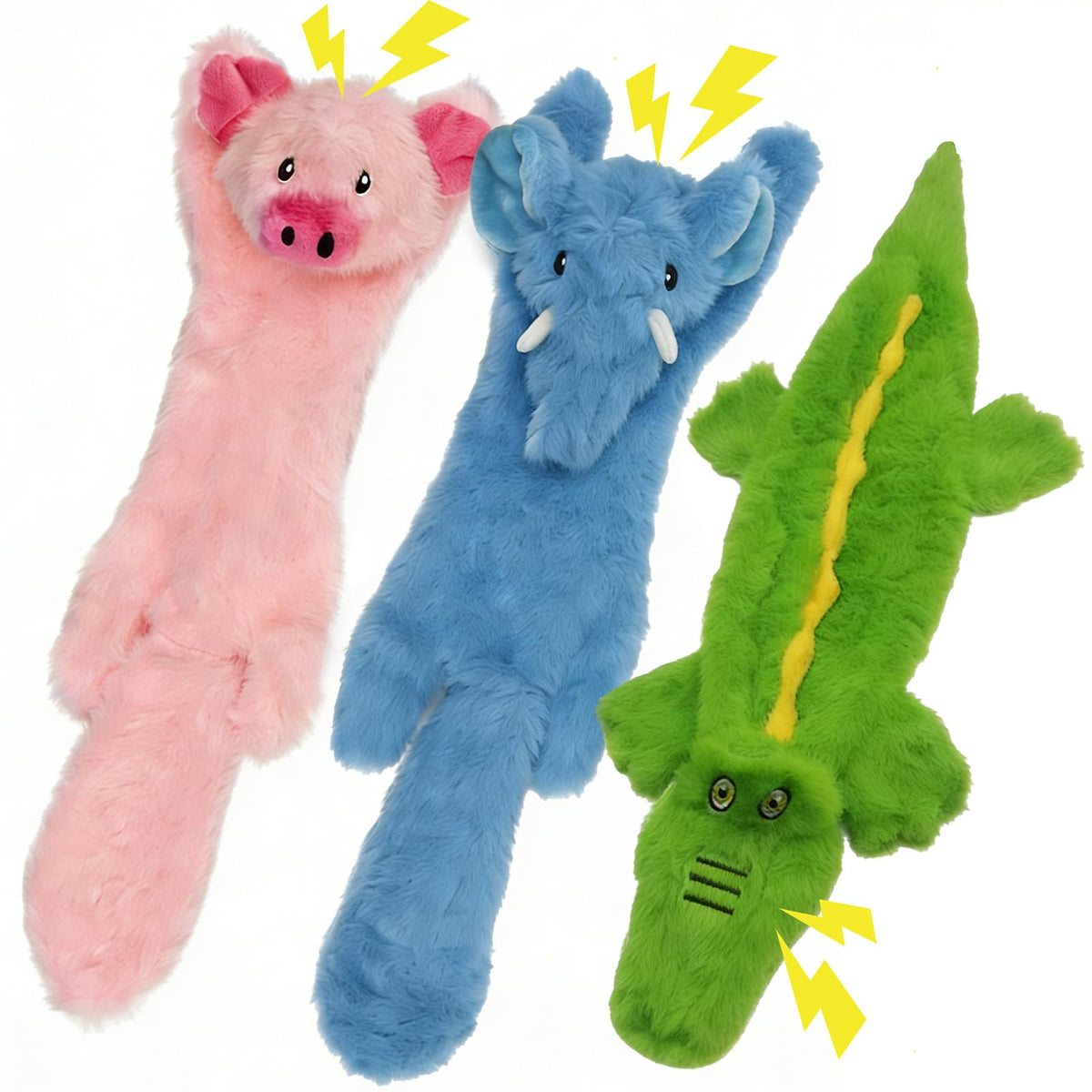 Sagildoq pig no-stuffing dog toy with squeaker for mess-free playtime