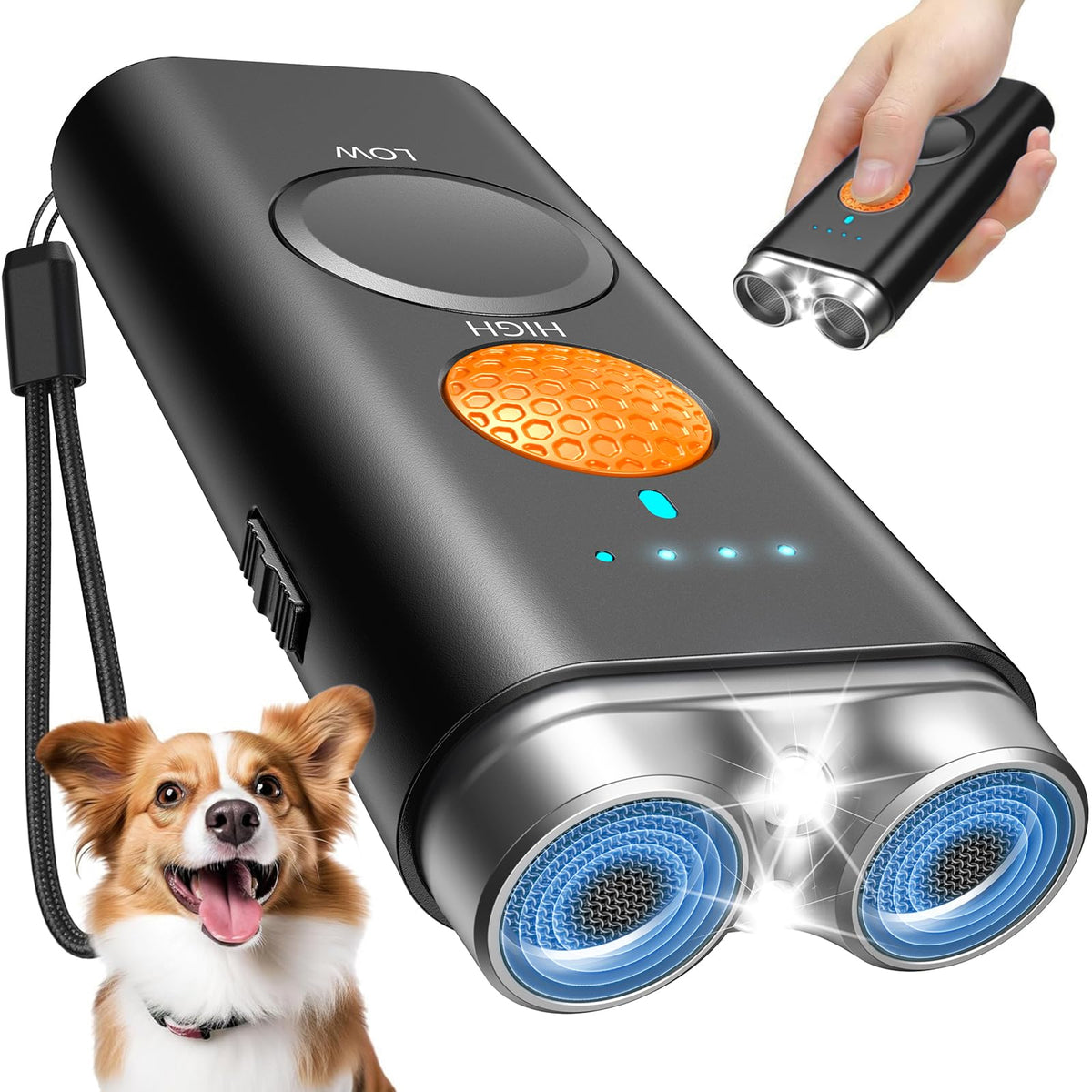 Saigain dog bark deterrent in front view helping calmer walks and quieter neighborhoods