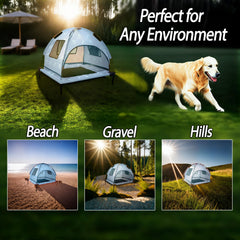 Saijax elevated dog bed with mesh airflow promotes cool rest.