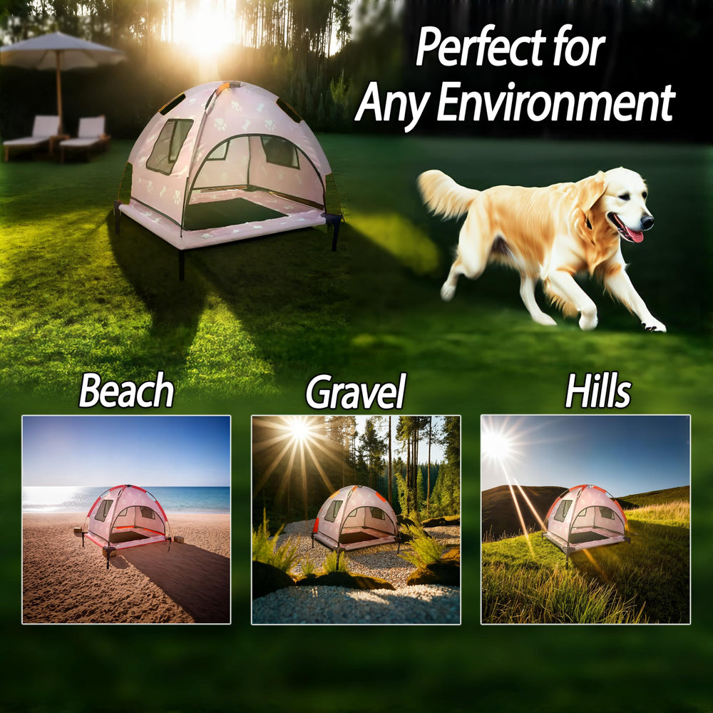 Saijax portable outdoor dog bed canopy for travel