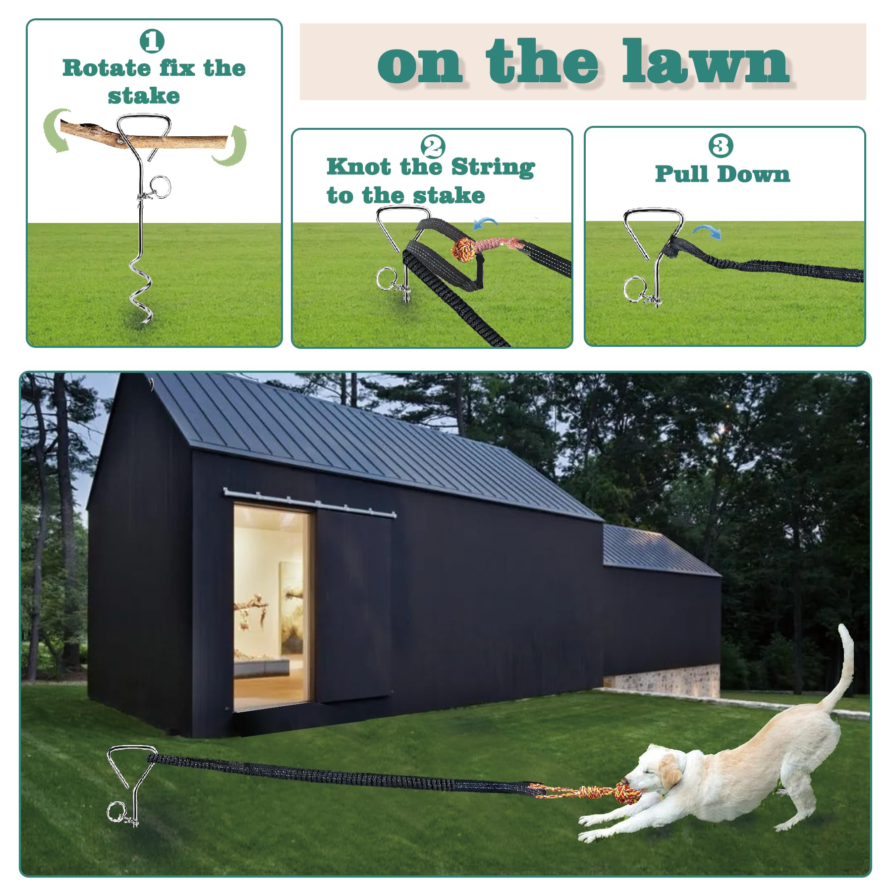SailStart ground stake rotates for secure lawn play