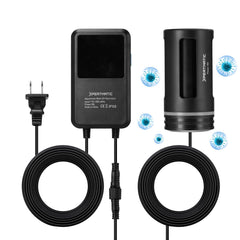 SainSmart XpertMatic aquarium sterilizer lamp front view improves water clarity.