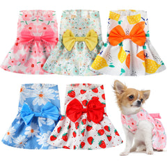 Saintrygo floral dog dress set, cute style for daily wear.