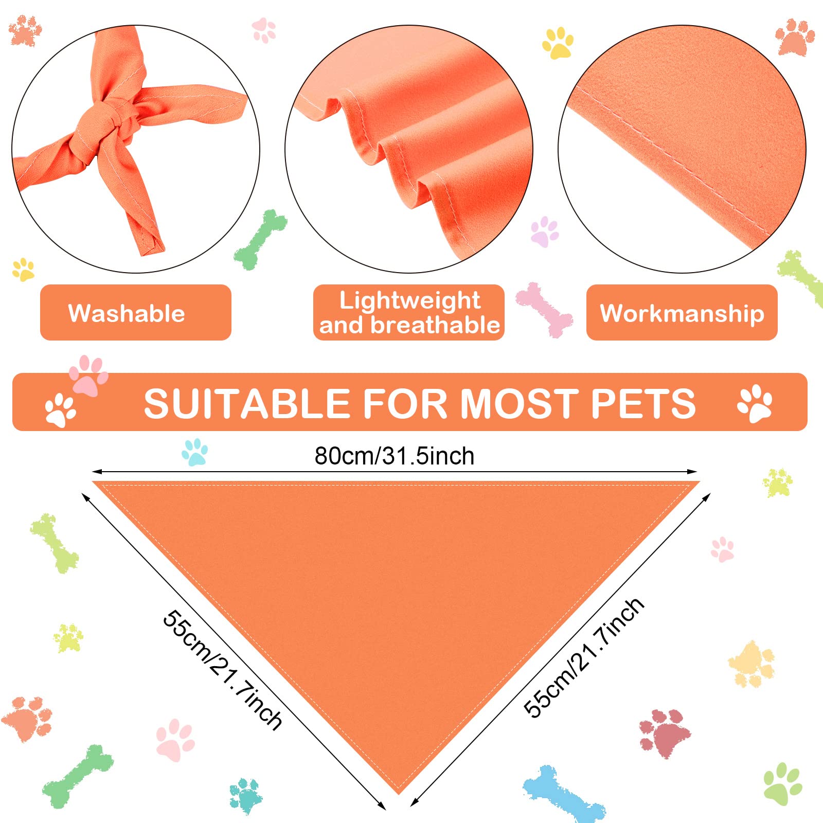 Saintrygo polyester bandana offers soft, breathable comfort for pets