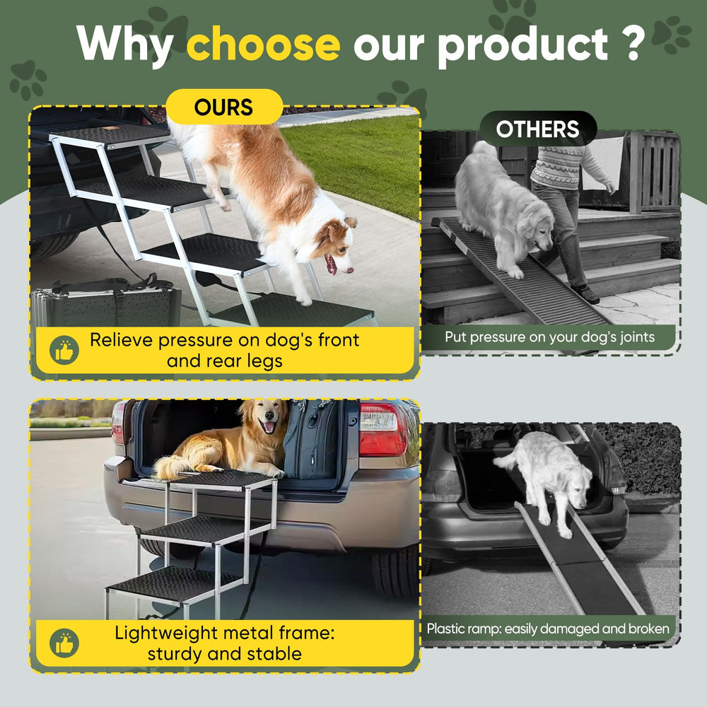 SakerPlus dog ramp used inside a car for smooth entry