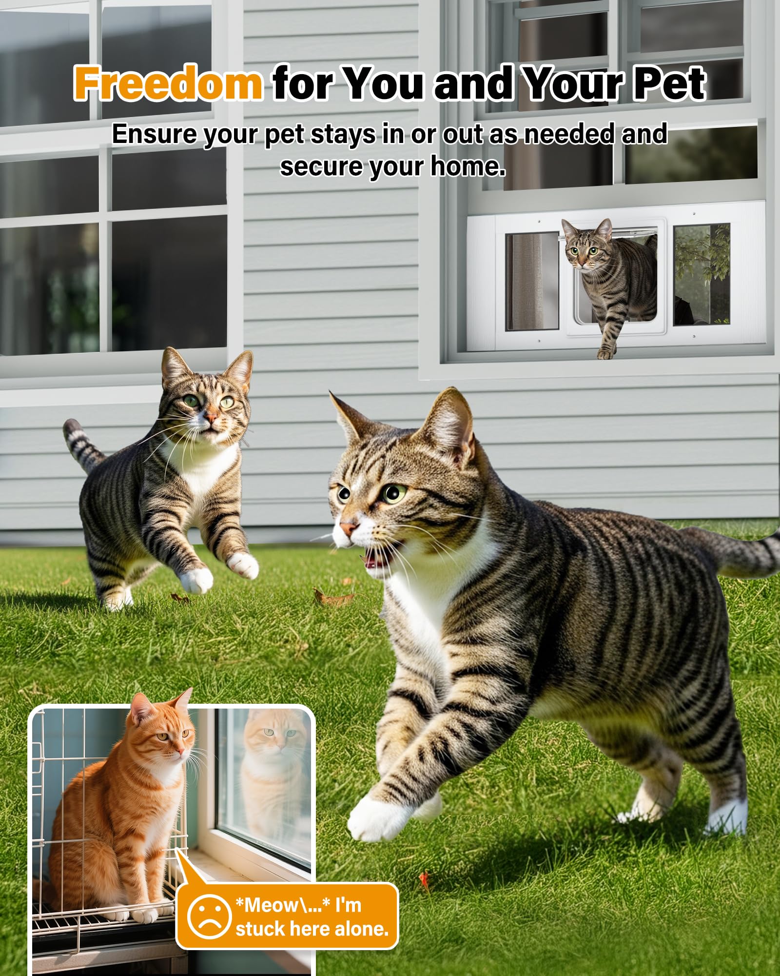 SAKSUN cat door locking modes demonstrate flexible control of access