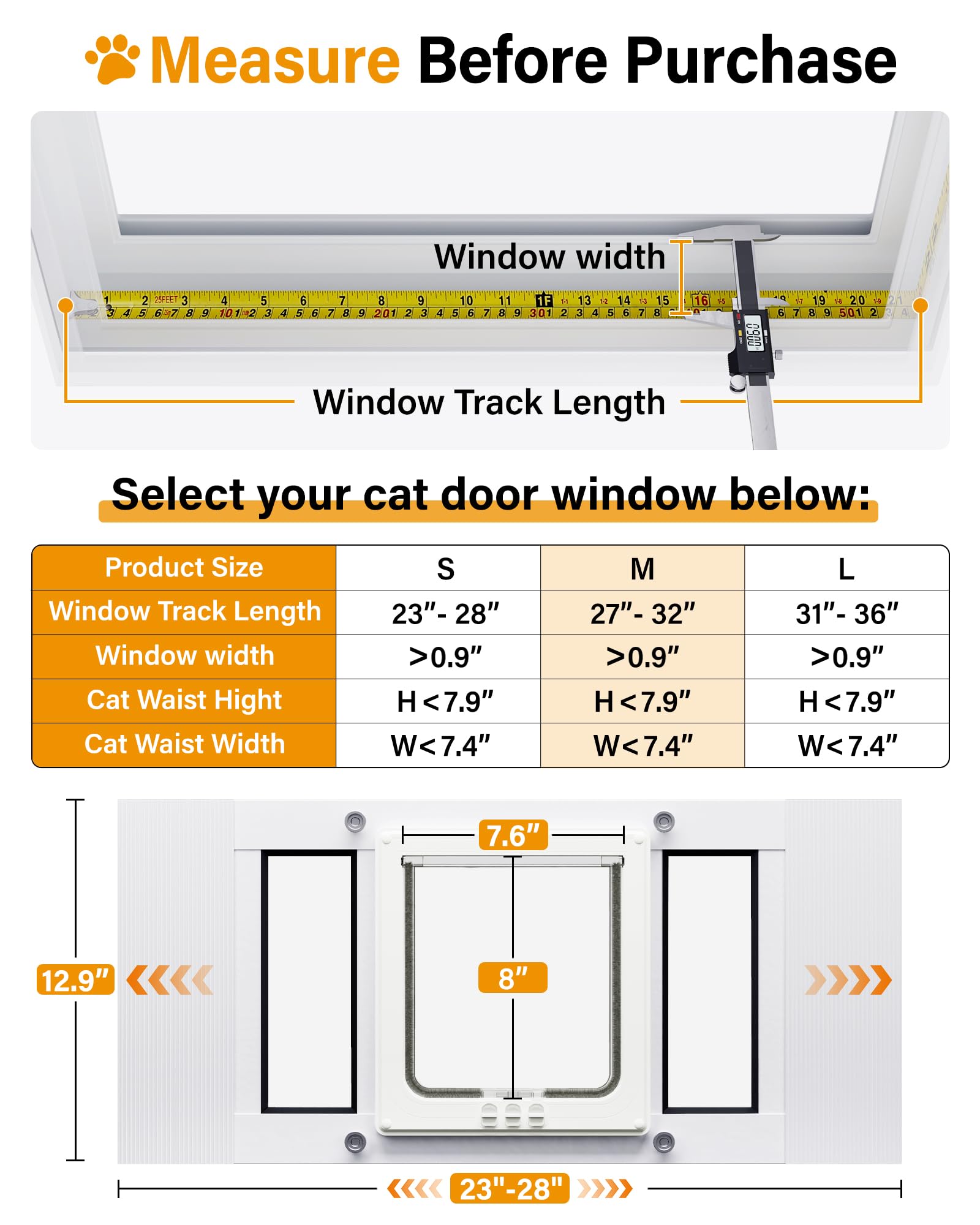 SAKSUN cat door weatherproof design helps maintain comfortable indoor climate