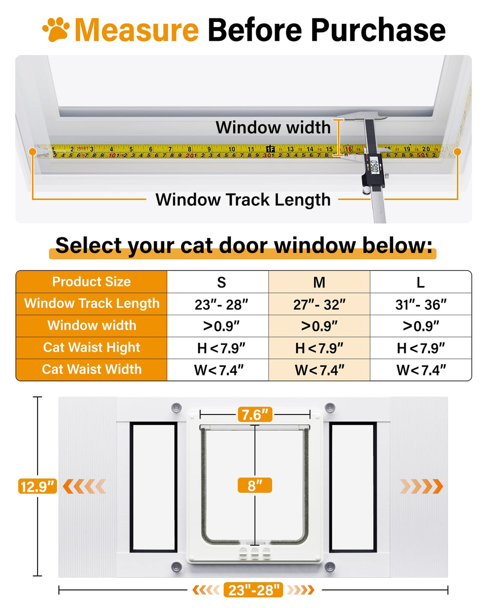 SAKSUN cat door weatherproof design helps maintain comfortable indoor climate