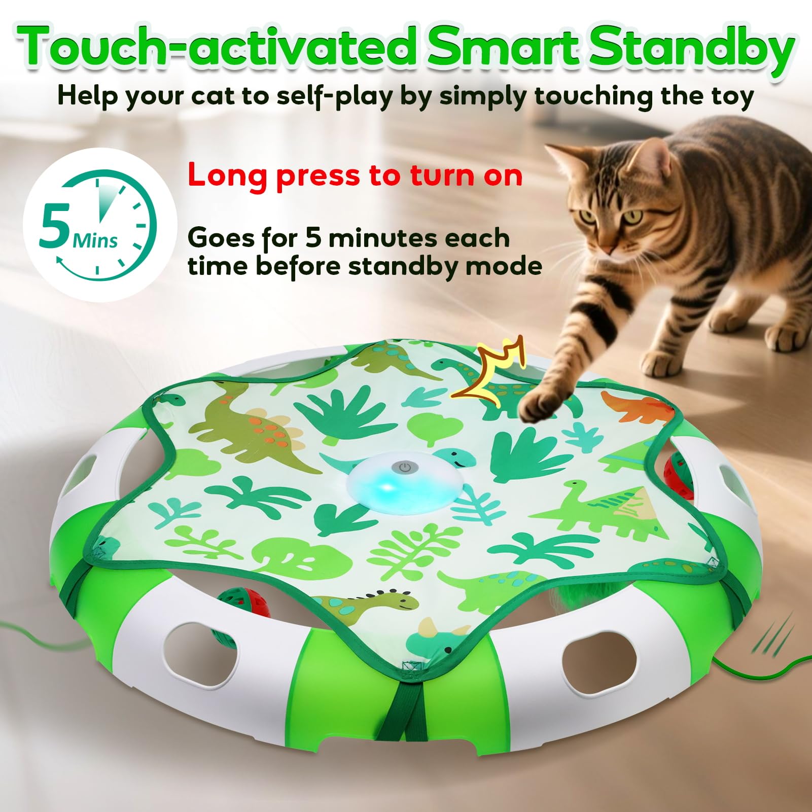 Salodal bird chirping sounds attract your cat, encouraging alert stalking and playful pouncing.