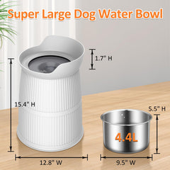 Salodal no-spill water bowl with floater reduces splashes during drinking