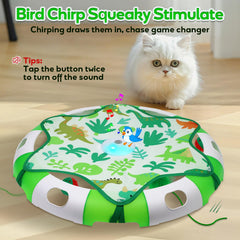 Salodal rotating feather movement keeps unpredictable patterns that spark chasing and exercise.