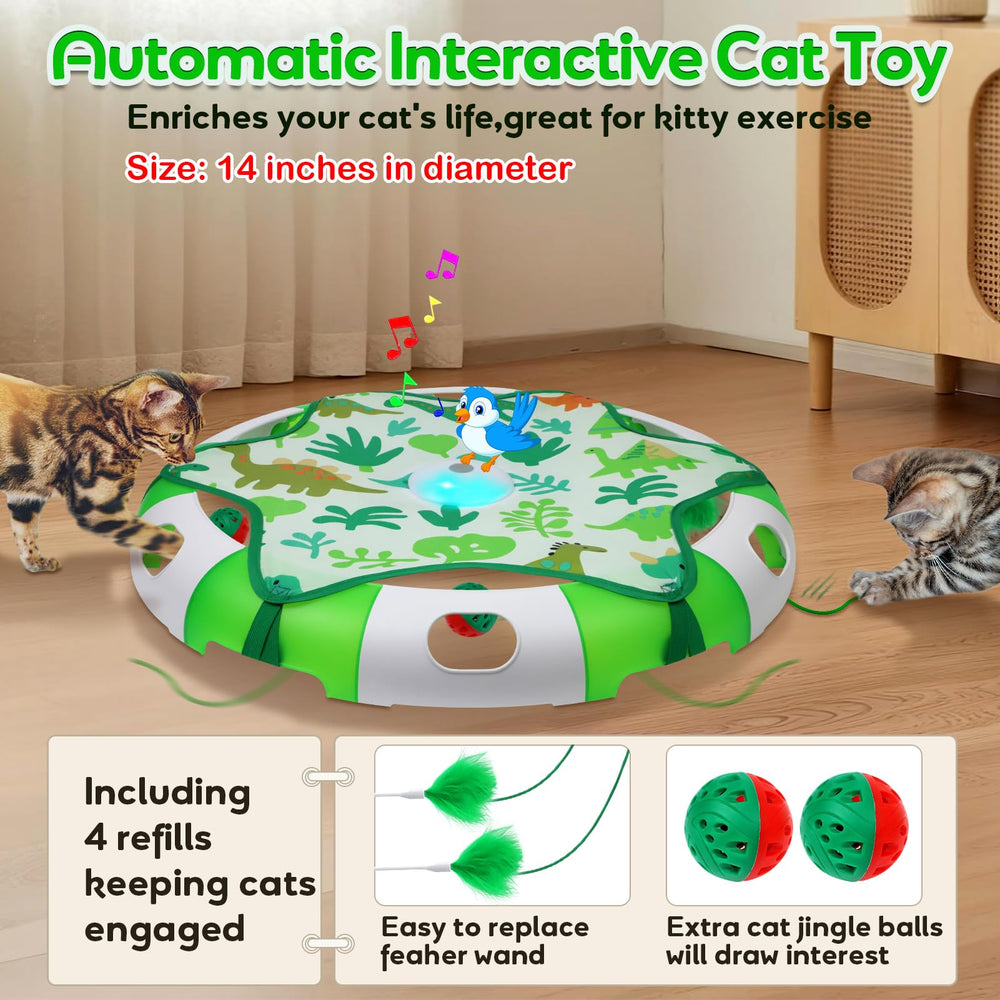 Salodal touch-activated toy invites immediate interaction with a paw tap and restart.