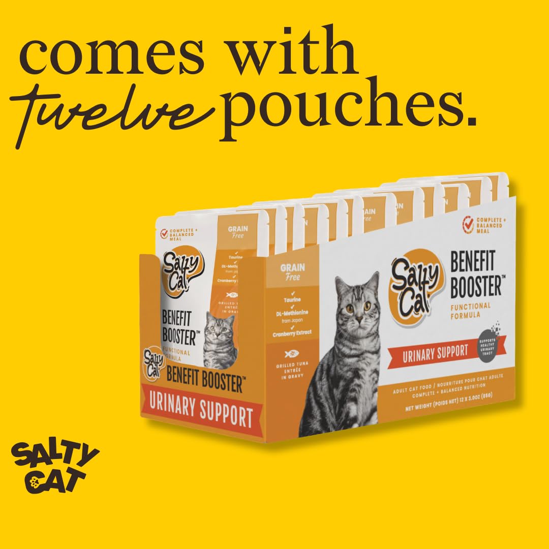 Salty Cat Benefit Booster tuna chunks in savory gravy