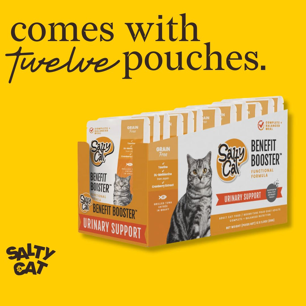 Salty Cat Benefit Booster tuna chunks in savory gravy