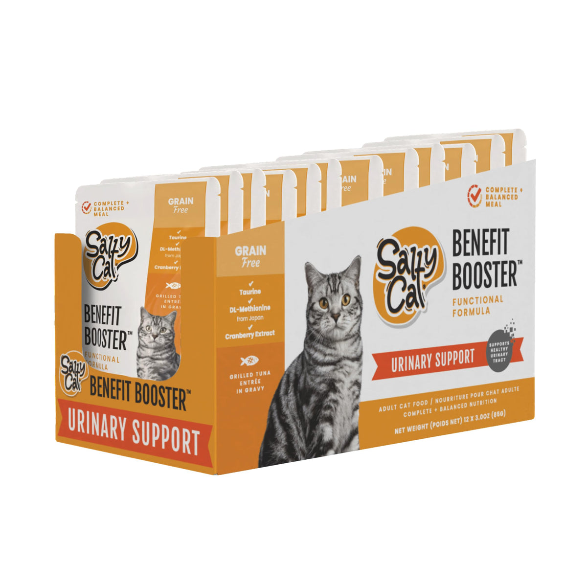 Salty Cat Benefit Booster 12-pack urinary support pouch bundle for cats