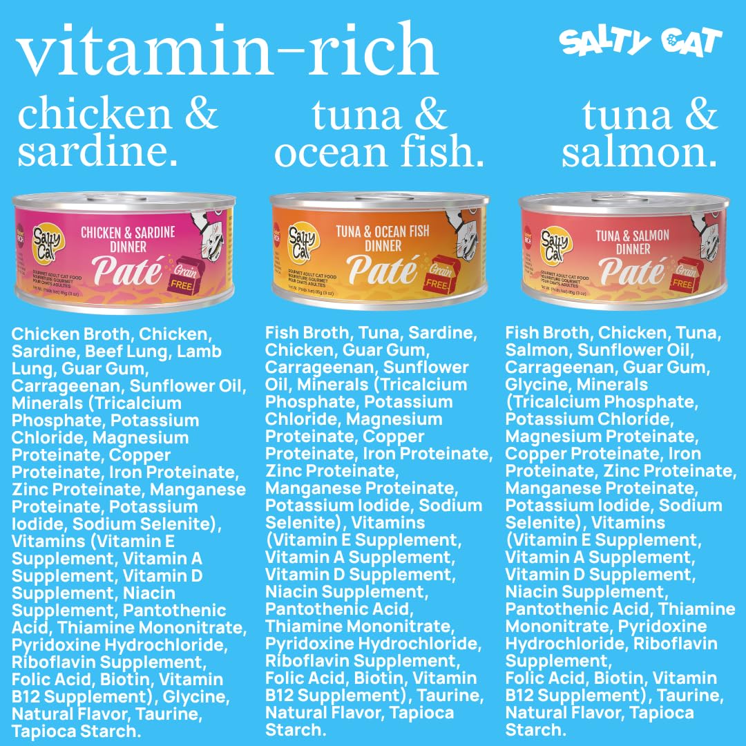 Salty Cat Captain's Catch Dinner Paté texture closeup, smooth and scoopable for picky eaters.