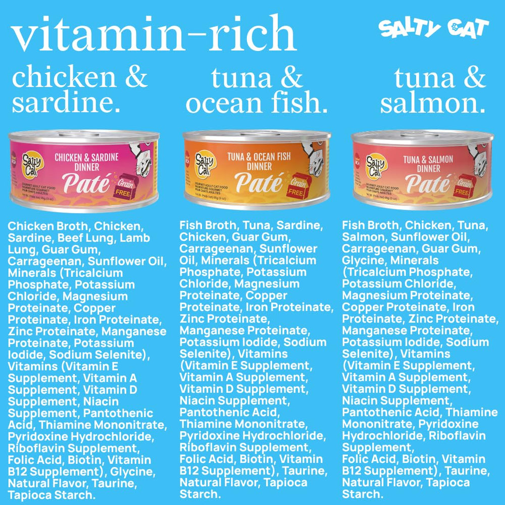 Salty Cat Captain's Catch Dinner Paté texture closeup, smooth and scoopable for picky eaters.