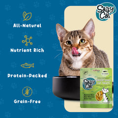 Salty Cat minnows provide omega fatty acids for a shiny coat.