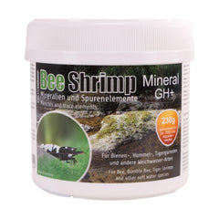 SALTYSHRIMP Bee Shrimp Mineral GH+ 230g bottle mineralising RO water for softwater shrimp.