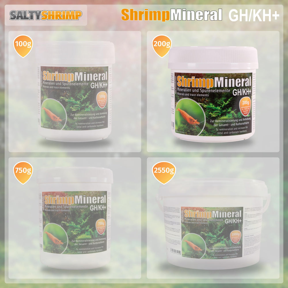 SaltyShrimp Shrimp Mineral supports plant growth and microbial substrates in tanks.
