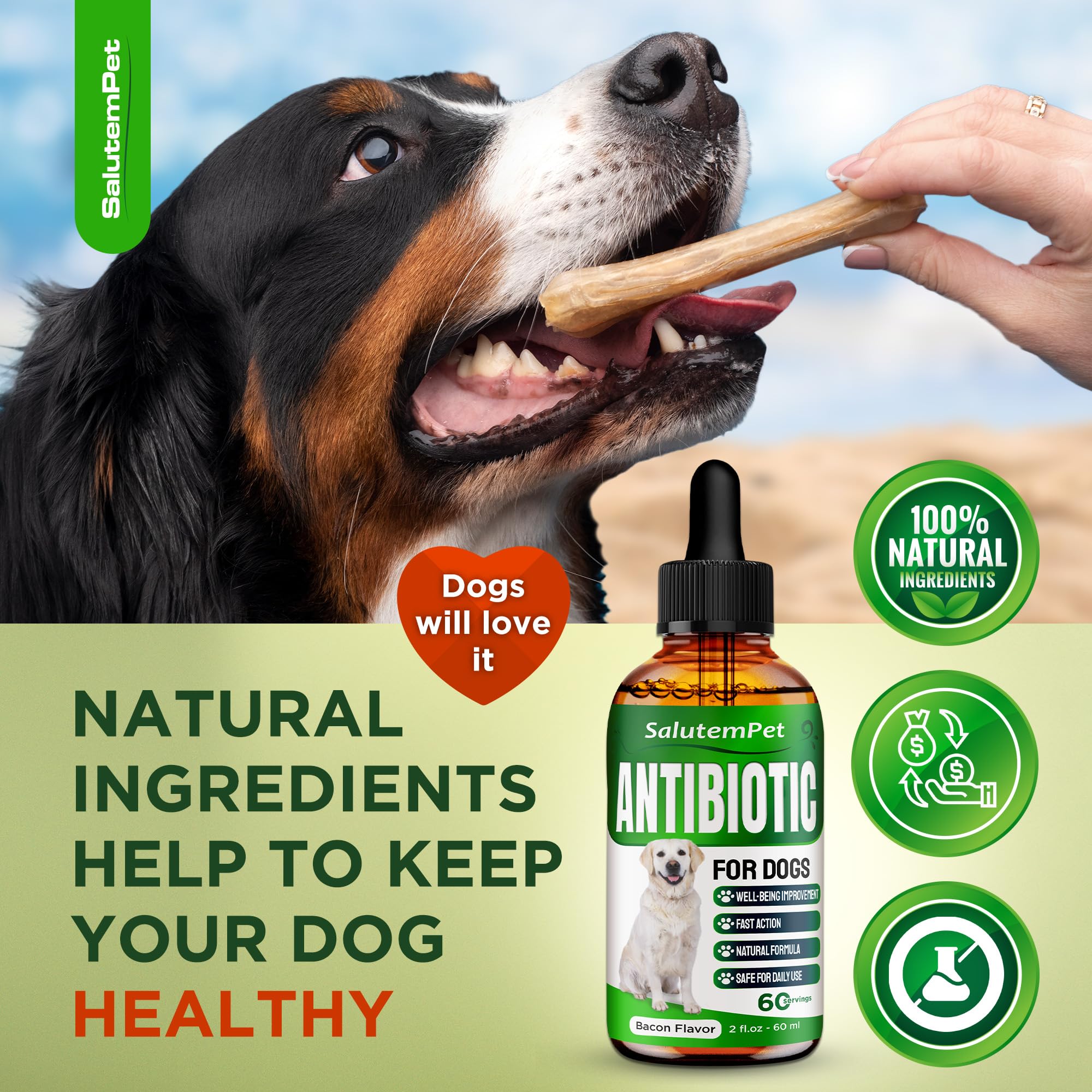 SalutemPet dog urinary health support in a liquid formula